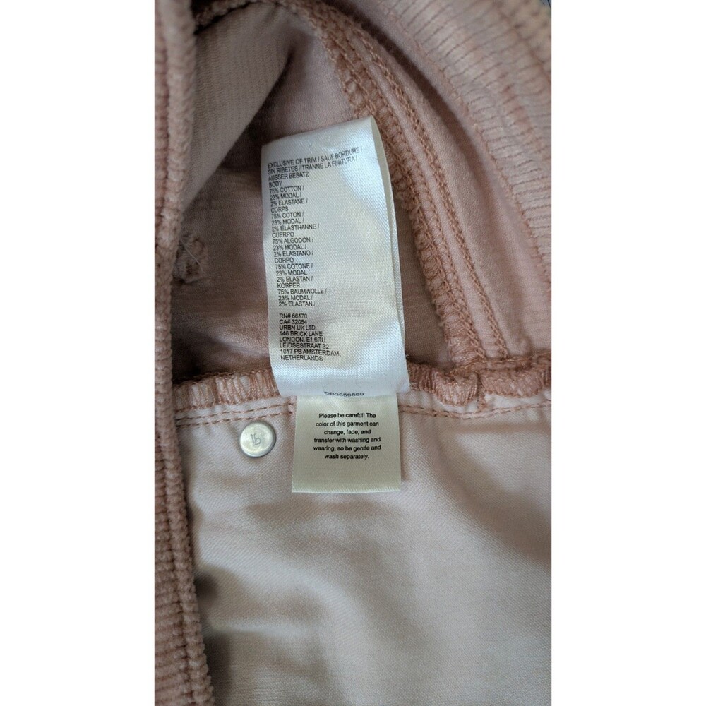 Anthropologie Pilcro Size 31 Robbie Pink Corduroy Pants High Rise Flare Jeans - Picture 11 of 13